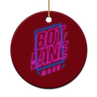 Bot Lane Main Cyberpunk Neon Style Ceramic Ornament Gaming Quote Gift - Wonder Print Shop