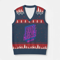 Bot Lane Main Cyberpunk Neon Style V-Neck Knit Sweater Vest Gaming Quote Gift - Wonder Print Shop