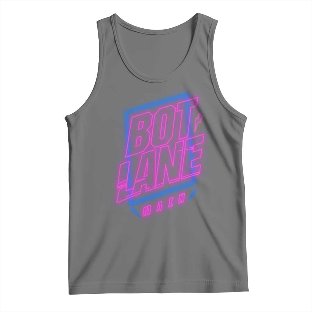 Bot Lane Main Cyberpunk Neon Style Tank Top Gaming Quote Gift - Wonder Print Shop