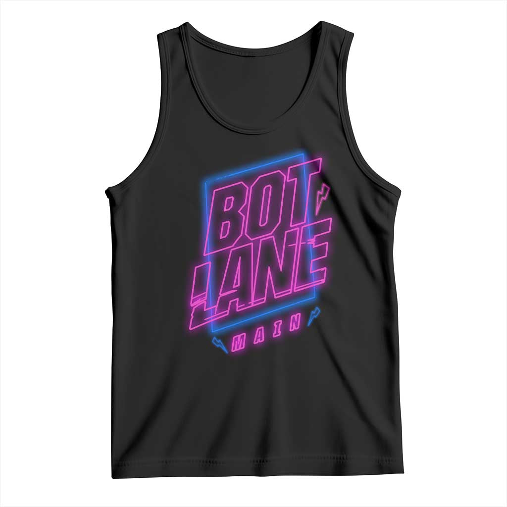 Bot Lane Main Cyberpunk Neon Style Tank Top Gaming Quote Gift - Wonder Print Shop