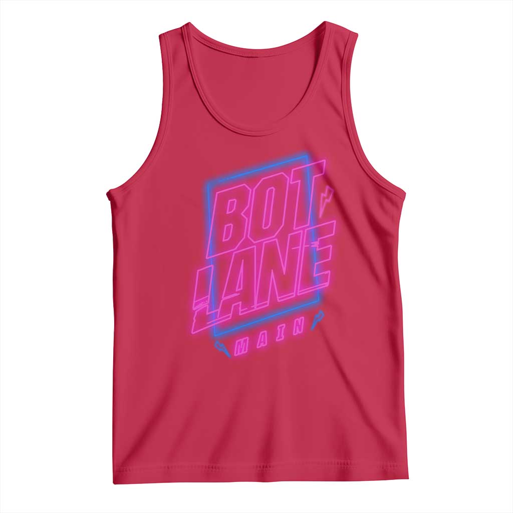 Bot Lane Main Cyberpunk Neon Style Tank Top Gaming Quote Gift - Wonder Print Shop