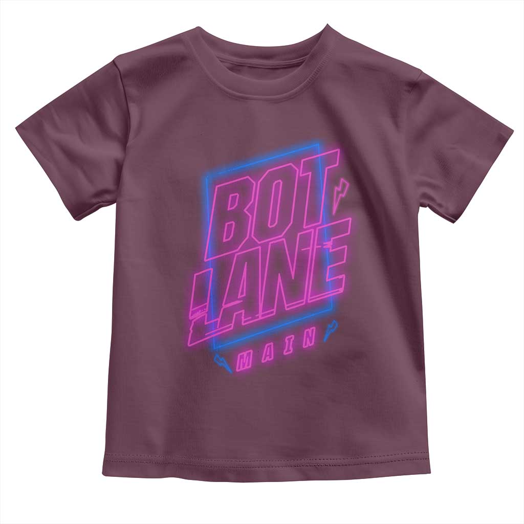 Bot Lane Main Cyberpunk Neon Style Toddler T Shirt Gaming Quote Gift - undefined