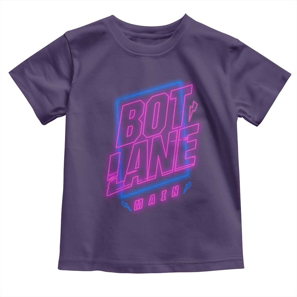 Bot Lane Main Cyberpunk Neon Style Toddler T Shirt Gaming Quote Gift - undefined