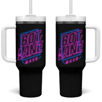 Bot Lane Main Cyberpunk Neon Style Tumbler With Handle Gaming Quote Gift - Wonder Print Shop