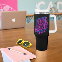 Bot Lane Main Cyberpunk Neon Style Tumbler With Handle Gaming Quote Gift - Wonder Print Shop