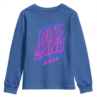 Bot Lane Main Cyberpunk Neon Style Youth Sweatshirt Gaming Quote Gift - Wonder Print Shop