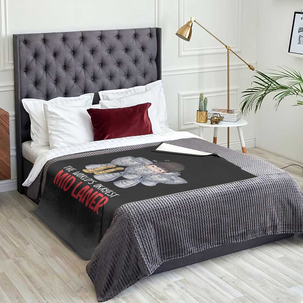 Worlds Okayest Mid Laner Throw Blanket Funny Game Lover Gift - Wonder Print Shop