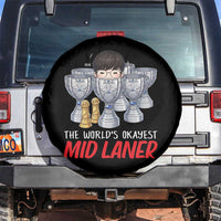 Worlds Okayest Mid Laner Spare Tire Cover Funny Game Lover Gift - Wonder Print Shop