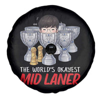 Worlds Okayest Mid Laner Spare Tire Cover Funny Game Lover Gift - Wonder Print Shop