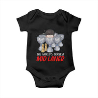 Worlds Okayest Mid Laner Baby Onesie Funny Game Lover Gift - Wonder Print Shop