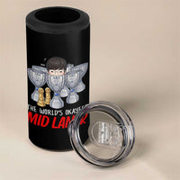 Worlds Okayest Mid Laner 4 in 1 Can Cooler Tumbler Funny Game Lover Gift - Wonder Print Shop