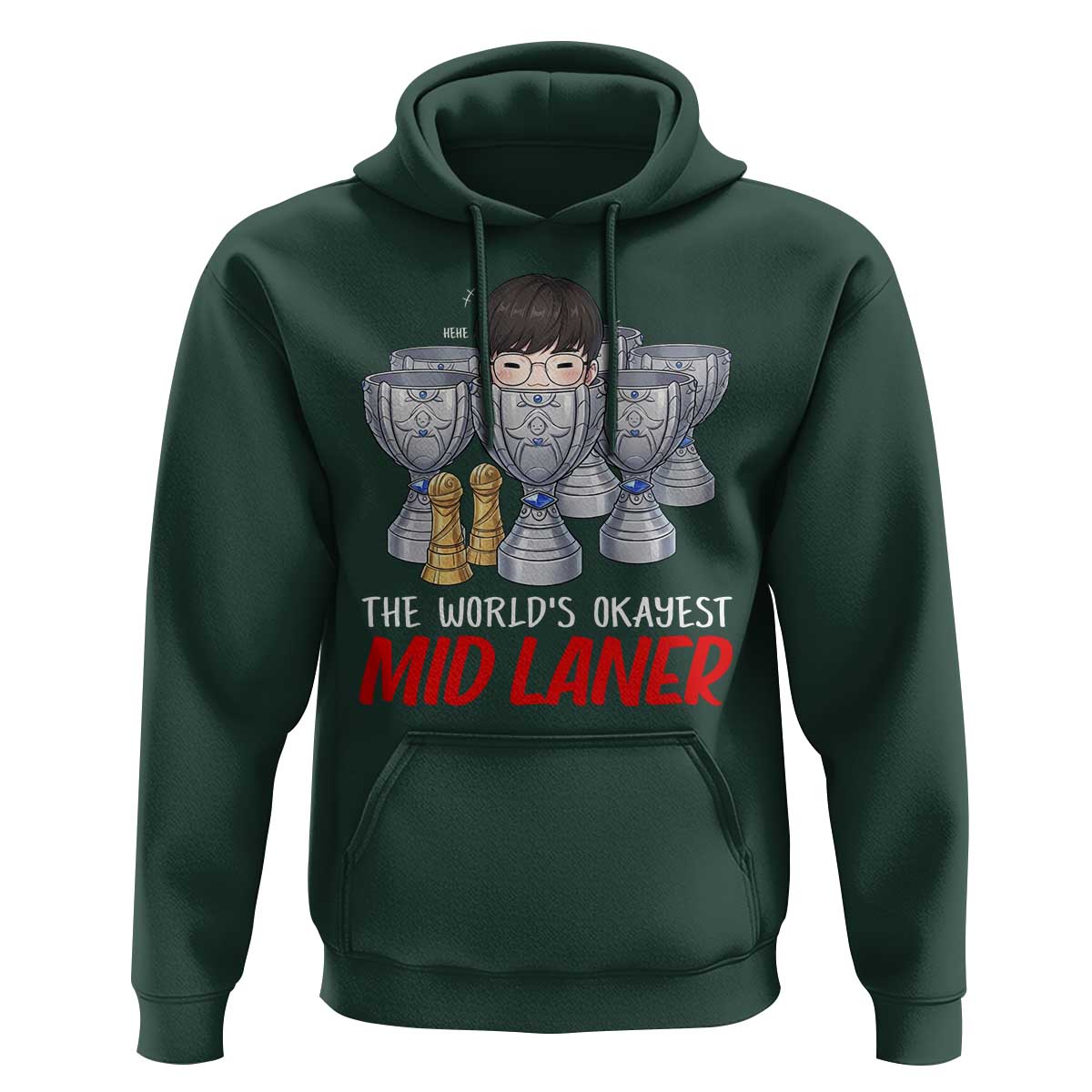 Worlds Okayest Mid Laner Hoodie Funny Game Lover Gift - Wonder Print Shop
