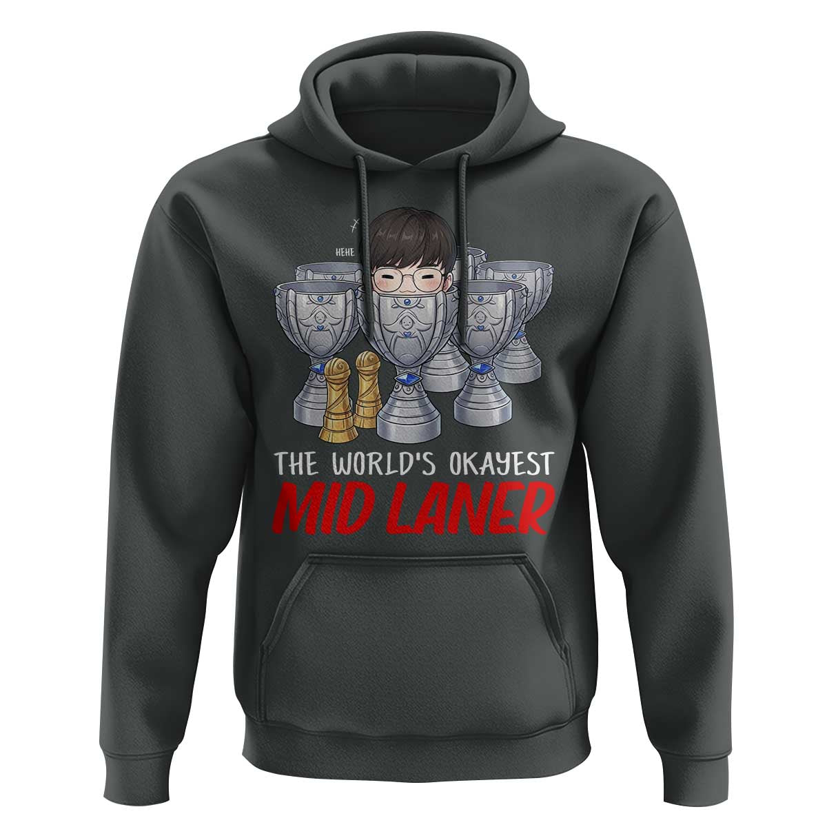 Worlds Okayest Mid Laner Hoodie Funny Game Lover Gift - Wonder Print Shop