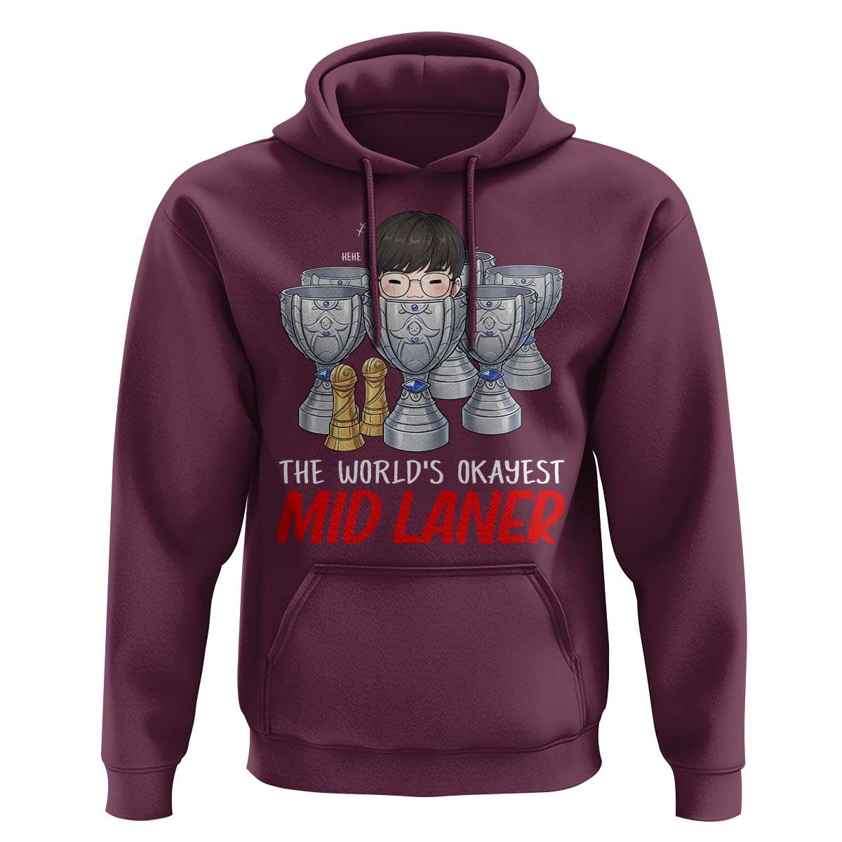 Worlds Okayest Mid Laner Hoodie Funny Game Lover Gift - Wonder Print Shop
