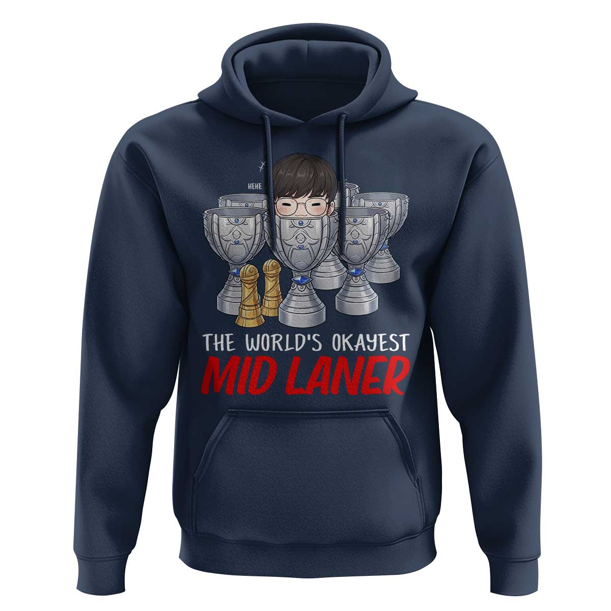 Worlds Okayest Mid Laner Hoodie Funny Game Lover Gift - Wonder Print Shop