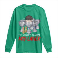 Worlds Okayest Mid Laner Long Sleeve Shirt Funny Game Lover Gift - Wonder Print Shop