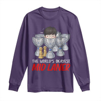 Worlds Okayest Mid Laner Long Sleeve Shirt Funny Game Lover Gift - Wonder Print Shop