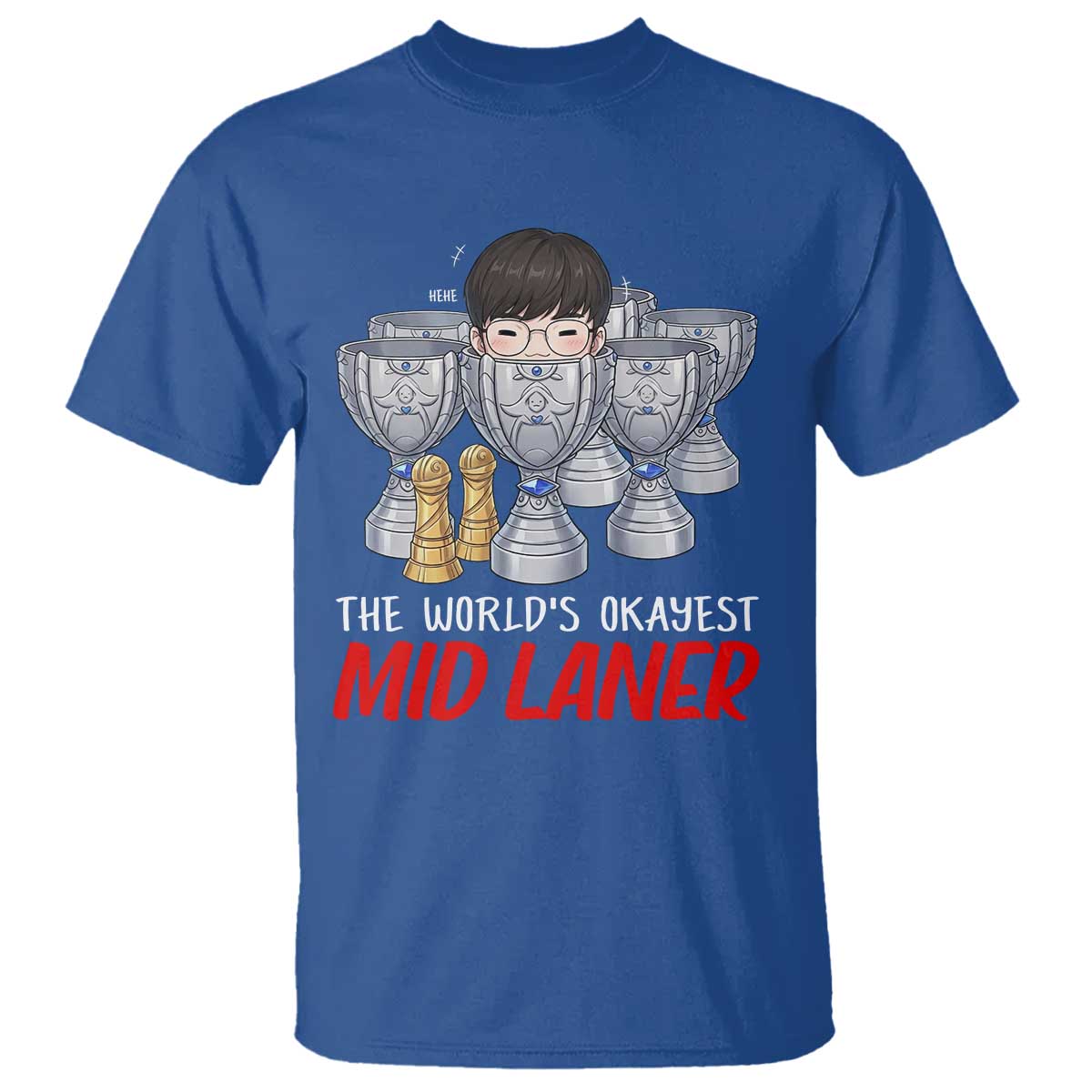 Worlds Okayest Mid Laner T Shirt Funny Game Lover Gift - Wonder Print Shop
