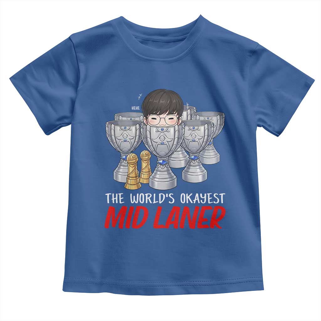 Worlds Okayest Mid Laner Toddler T Shirt Funny Game Lover Gift - Wonder Print Shop