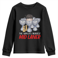 Worlds Okayest Mid Laner Youth Sweatshirt Funny Game Lover Gift - Wonder Print Shop