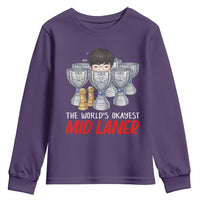 Worlds Okayest Mid Laner Youth Sweatshirt Funny Game Lover Gift - Wonder Print Shop
