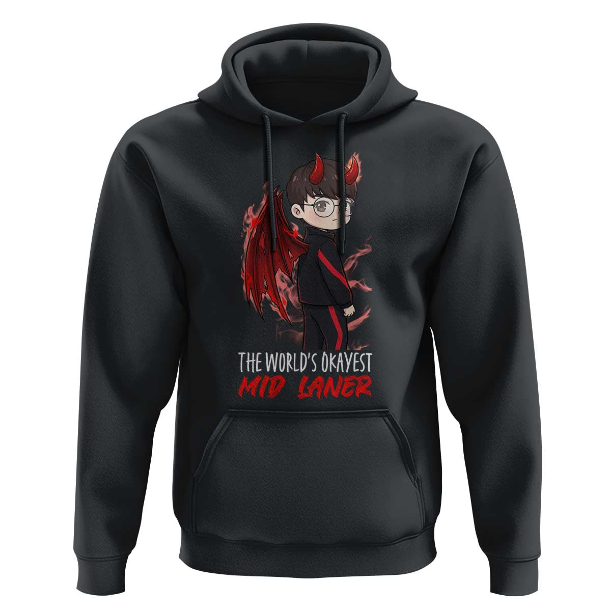 Worlds Okayest Mid Laner Hoodie Funny Gift For Gamer - Wonder Print Shop