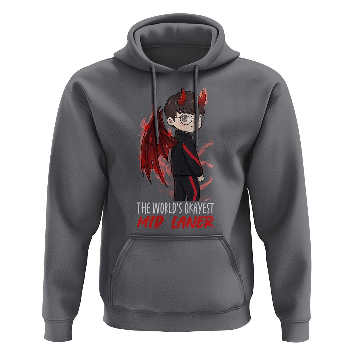 Worlds Okayest Mid Laner Hoodie Funny Gift For Gamer - Wonder Print Shop