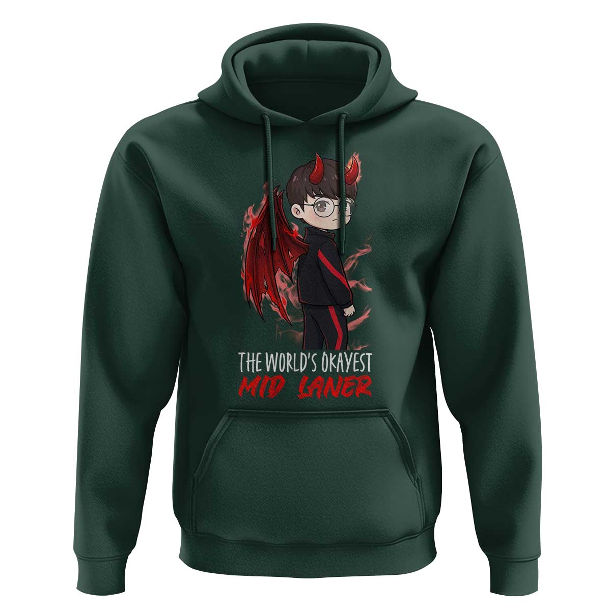 Worlds Okayest Mid Laner Hoodie Funny Gift For Gamer - Wonder Print Shop
