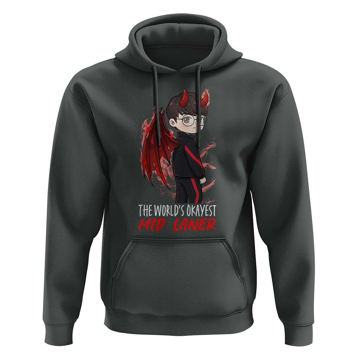 Worlds Okayest Mid Laner Hoodie Funny Gift For Gamer - Wonder Print Shop