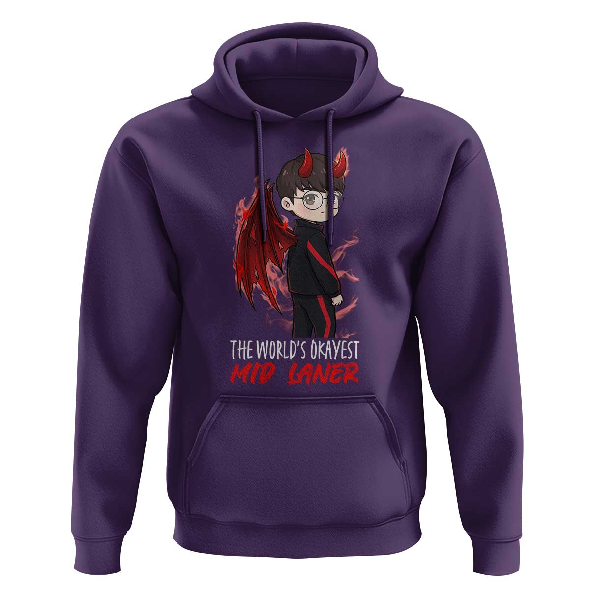 Worlds Okayest Mid Laner Hoodie Funny Gift For Gamer - Wonder Print Shop