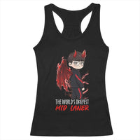 Worlds Okayest Mid Laner Racerback Tank Top Funny Gift For Gamer - Wonder Print Shop