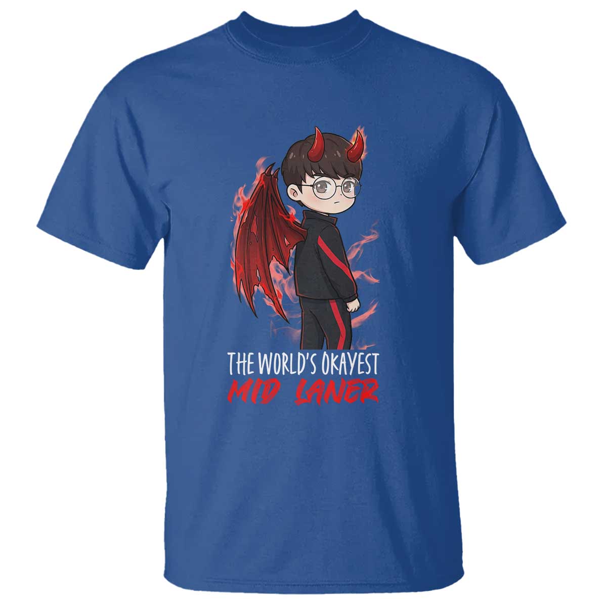 Worlds Okayest Mid Laner T Shirt Funny Gift For Gamer - Wonder Print Shop