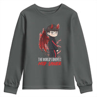 Worlds Okayest Mid Laner Youth Sweatshirt Funny Gift For Gamer - Wonder Print Shop