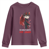 Worlds Okayest Mid Laner Youth Sweatshirt Funny Gift For Gamer - Wonder Print Shop