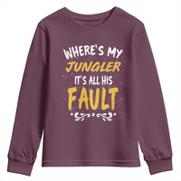 Where Is My Jungler It Is All His Fault Youth Sweatshirt Game Lover Gift - Wonder Print Shop