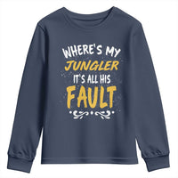 Where Is My Jungler It Is All His Fault Youth Sweatshirt Game Lover Gift - Wonder Print Shop