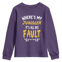 Where Is My Jungler It Is All His Fault Youth Sweatshirt Game Lover Gift - Wonder Print Shop