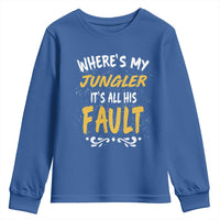 Where Is My Jungler It Is All His Fault Youth Sweatshirt Game Lover Gift - Wonder Print Shop