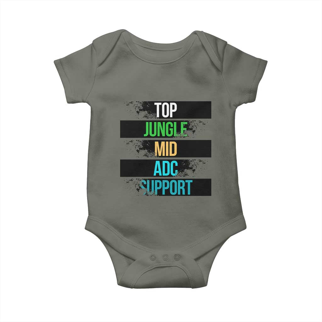 Gaming Humor 5 Roles Baby Onesie Quote For Gamer Lovers - Wonder Print Shop