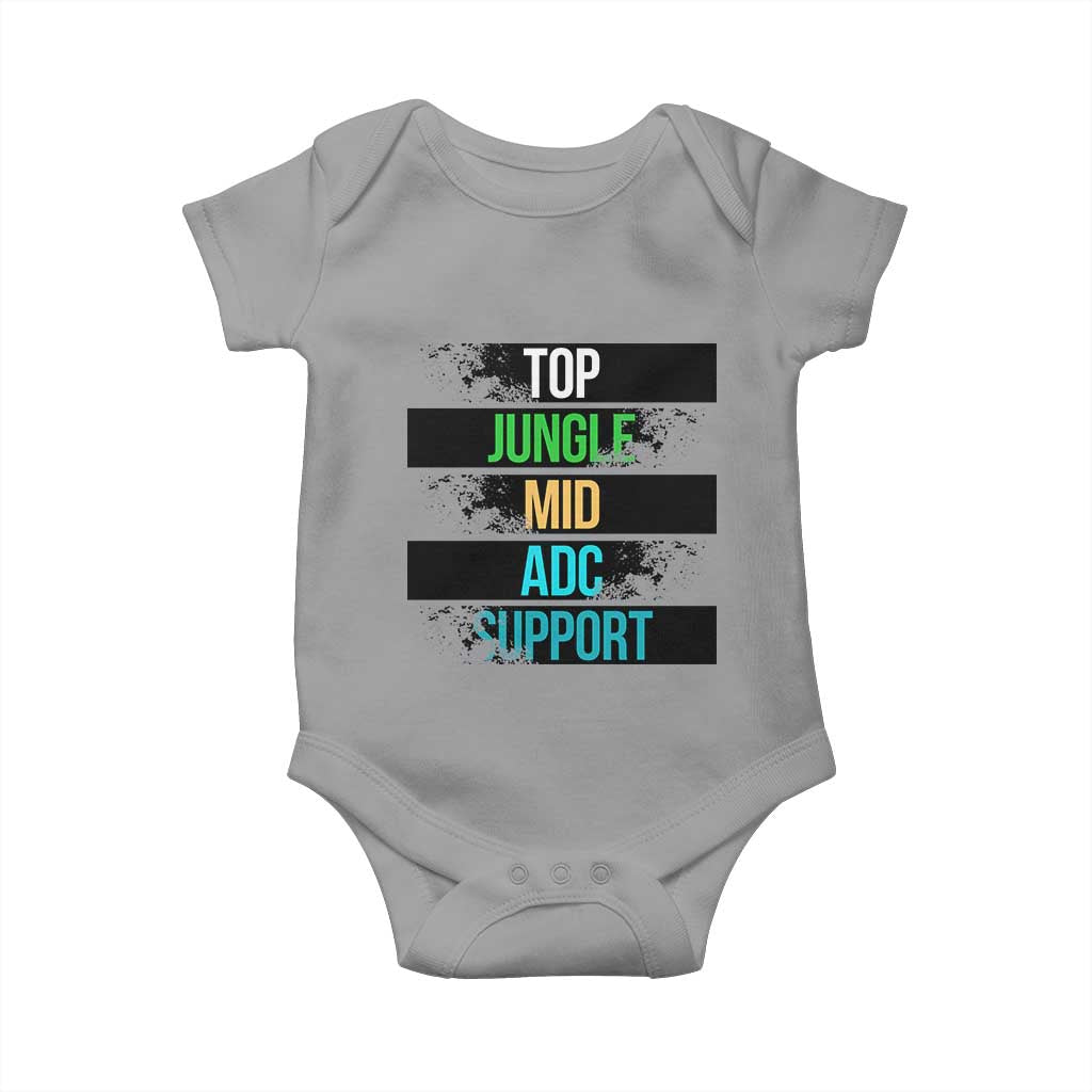 Gaming Humor 5 Roles Baby Onesie Quote For Gamer Lovers - Wonder Print Shop