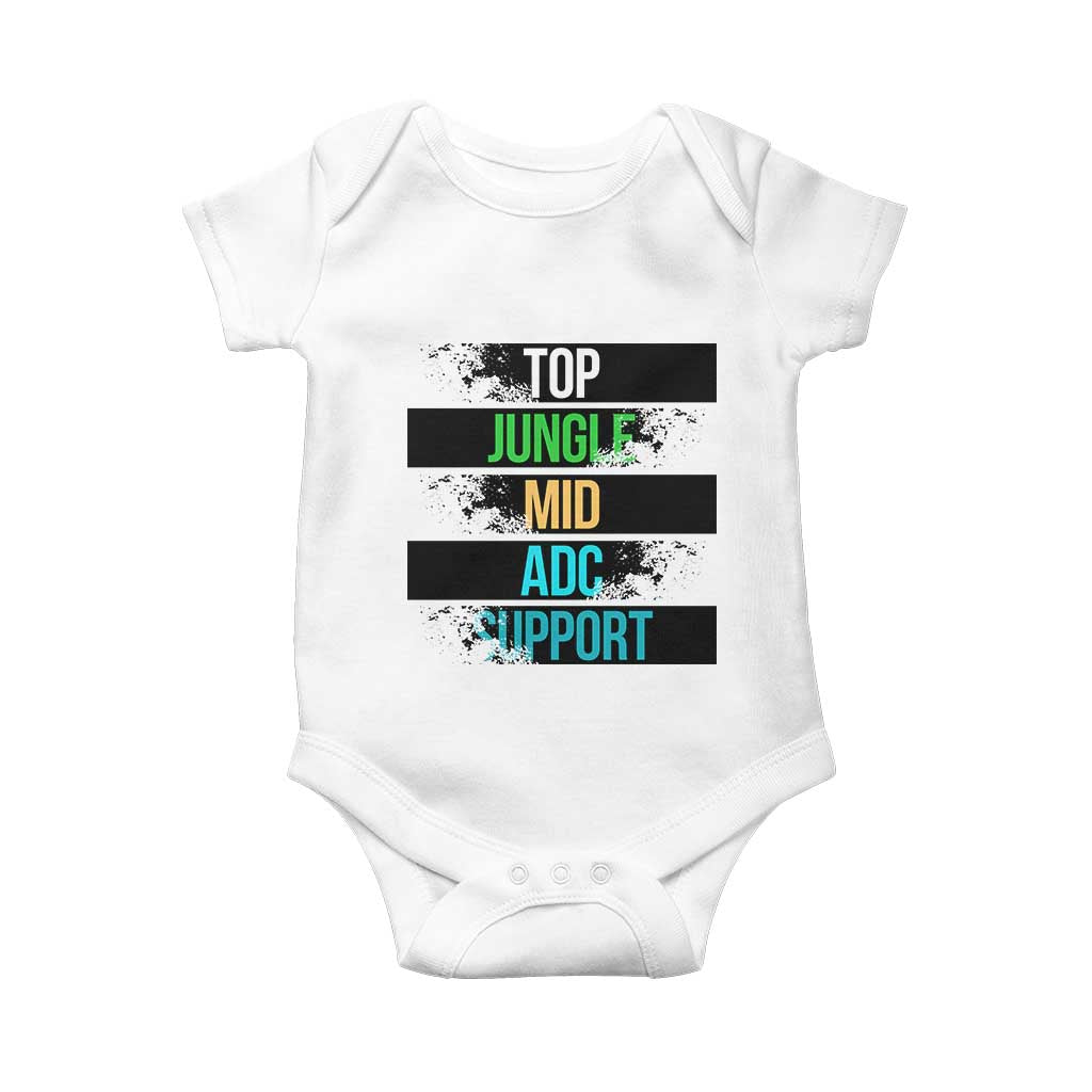 Gaming Humor 5 Roles Baby Onesie Quote For Gamer Lovers - Wonder Print Shop