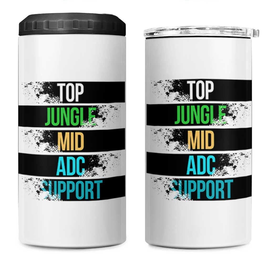 Gaming Humor 5 Roles 4 in 1 Can Cooler Tumbler Quote For Gamer Lovers - Wonder Print Shop