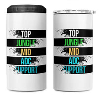 Gaming Humor 5 Roles 4 in 1 Can Cooler Tumbler Quote For Gamer Lovers - Wonder Print Shop