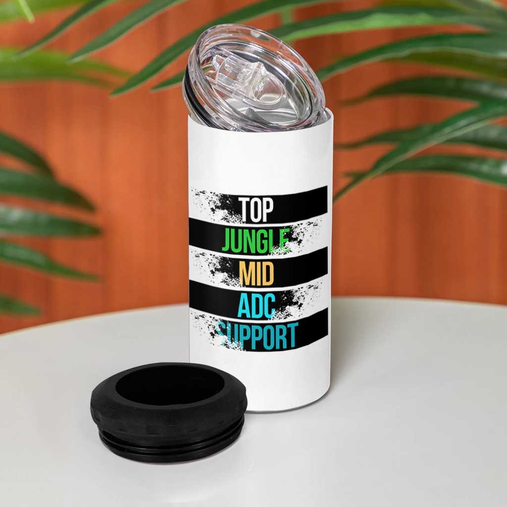 Gaming Humor 5 Roles 4 in 1 Can Cooler Tumbler Quote For Gamer Lovers - Wonder Print Shop