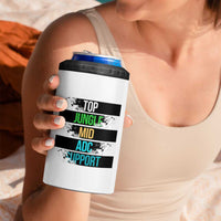 Gaming Humor 5 Roles 4 in 1 Can Cooler Tumbler Quote For Gamer Lovers - Wonder Print Shop