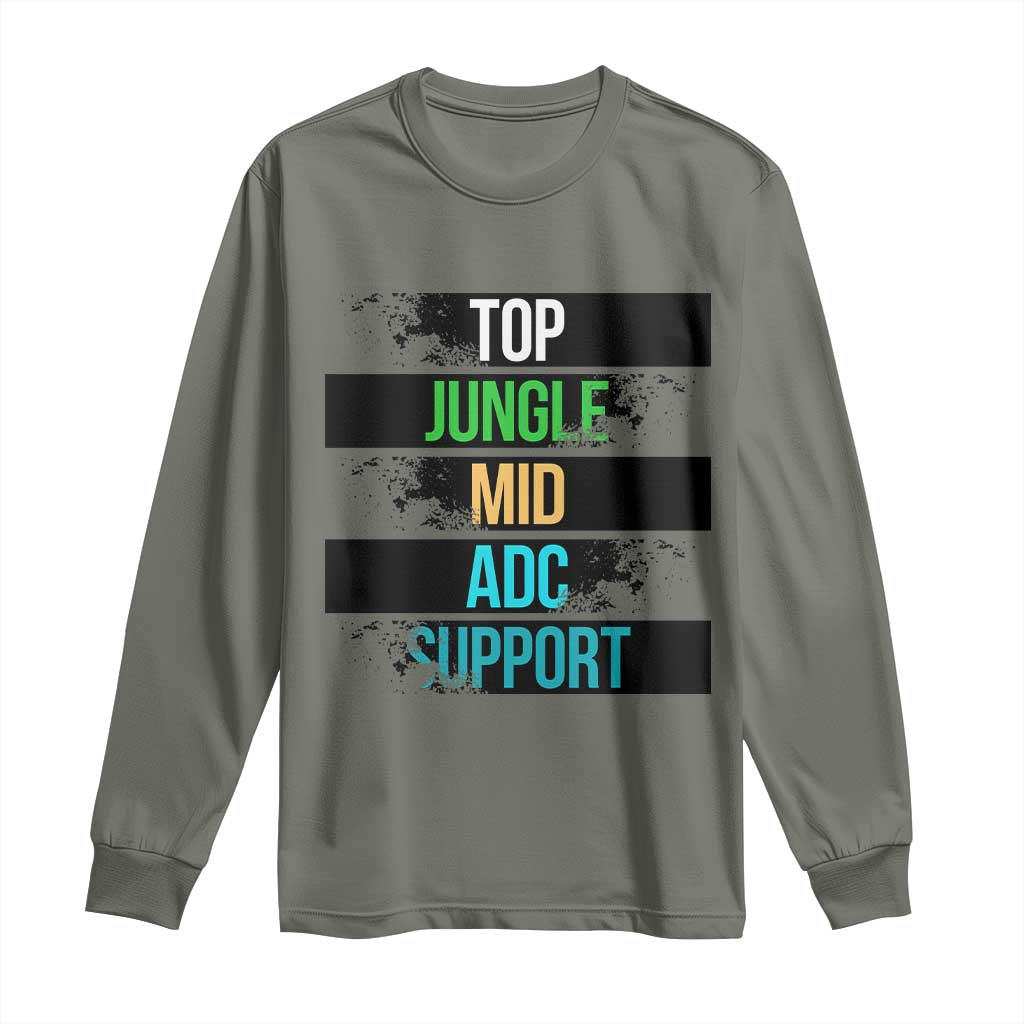 Gaming Humor 5 Roles Long Sleeve Shirt Quote For Gamer Lovers - Wonder Print Shop