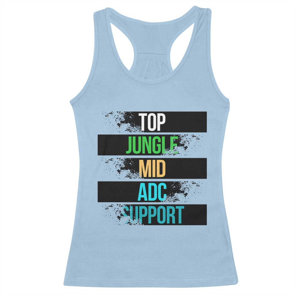 Gaming Humor 5 Roles Racerback Tank Top Quote For Gamer Lovers - Wonder Print Shop