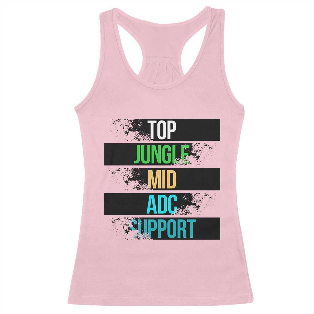 Gaming Humor 5 Roles Racerback Tank Top Quote For Gamer Lovers - Wonder Print Shop