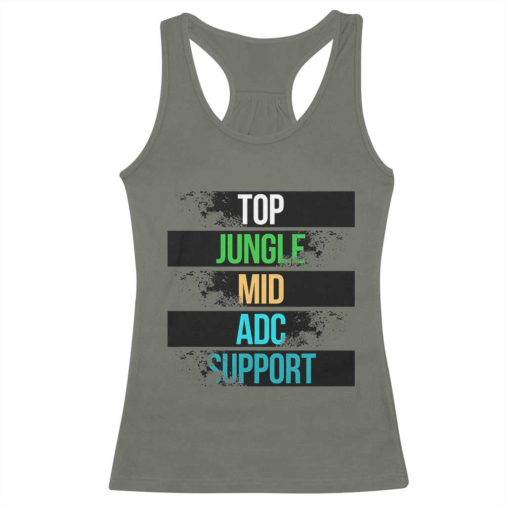 Gaming Humor 5 Roles Racerback Tank Top Quote For Gamer Lovers - Wonder Print Shop