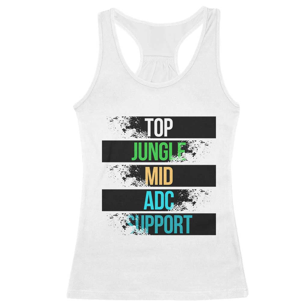 Gaming Humor 5 Roles Racerback Tank Top Quote For Gamer Lovers - Wonder Print Shop